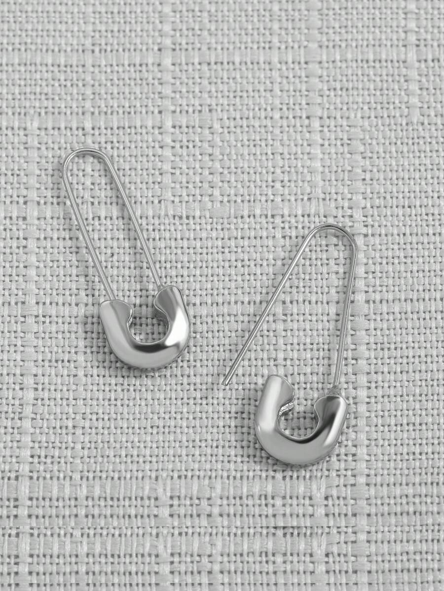 1 par de Pendientes sencillos de estilo Broche de aleación para mujer