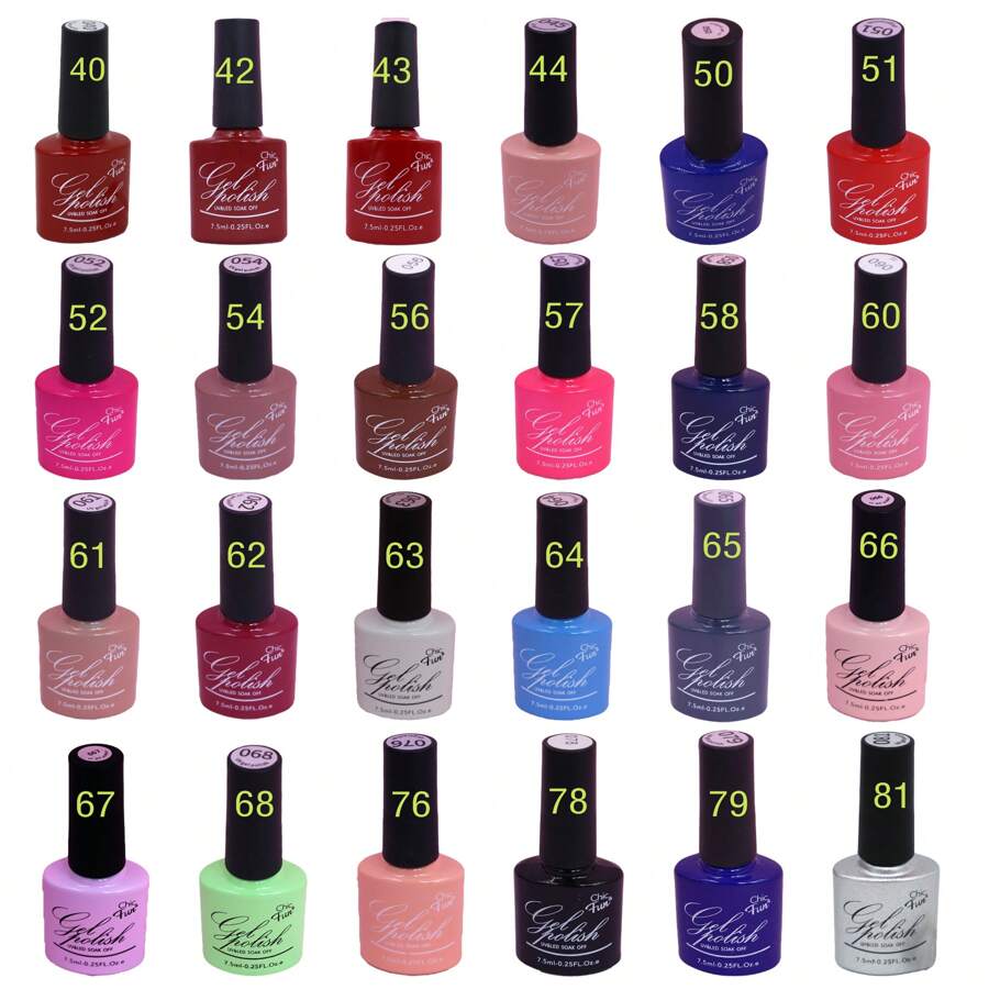 Chic & Fun 4un Esmalte em Gel Cabine LED UV Polish Gel cor aleatória sem repetindo Festa Junina