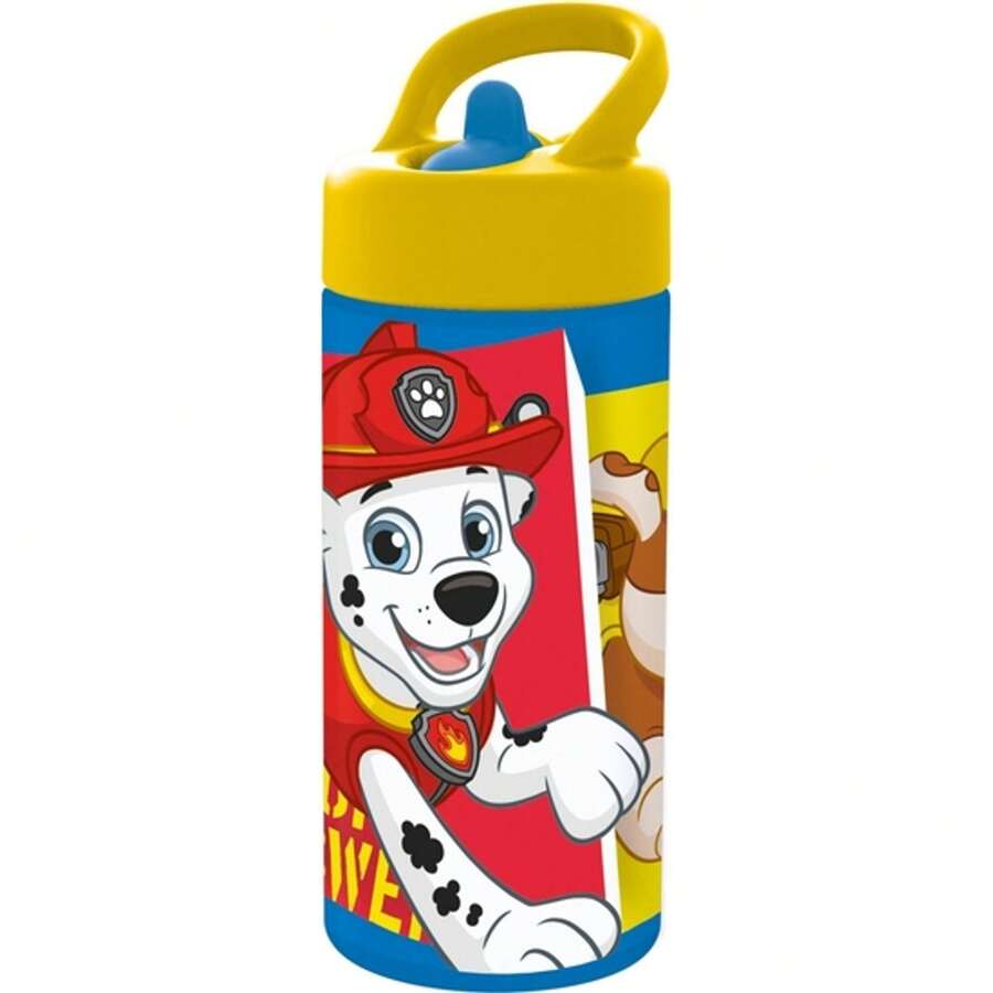 Paw Patrol Butelka "funday" o pojemności 410 ml – Oficjalnie licencjonowana przenośna butelka – Ergonomiczna konstrukcja – Idealna do codziennego nawadniania – Odporny materiał – Hermetyczna pokrywka