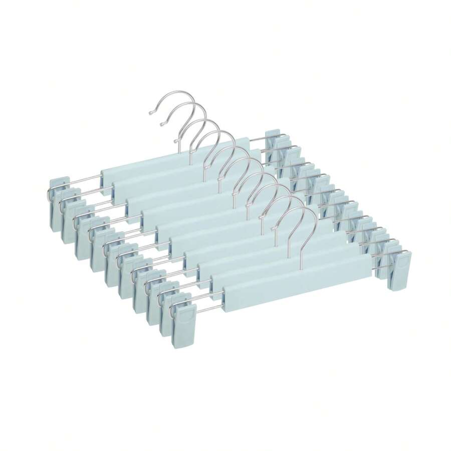 5/10/20 Pack Clothes Pants Hangers, Space-Saving Skirt Holders With 360 ° Swivel Hooks, Adjustable Clips, Trouser Coat Garment Jeans