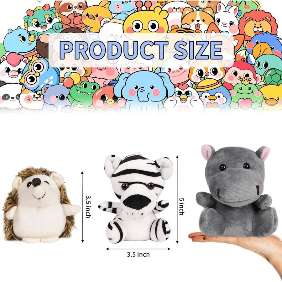 Small Stuffed Animals Bulk, 12 Pieces Mini Forest Animal Plush Toys, 4.5 Inch Cute Plush Animals, Suitable For Animal Theme Party