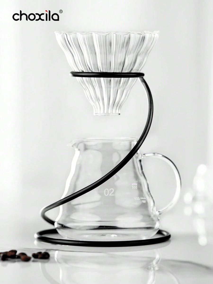 choxila 1pc Hand Stand Vintage Coffee Hand Pot Metal Stand Drip Glass Filter Cup Holder Universal School Supplies Back To School