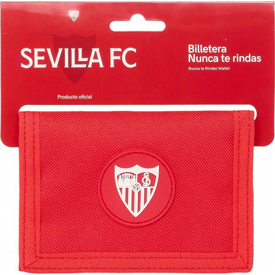 Sevilla FC Portefeuille avec en-tête - Produit sous licence officielle - Matériau et résistant