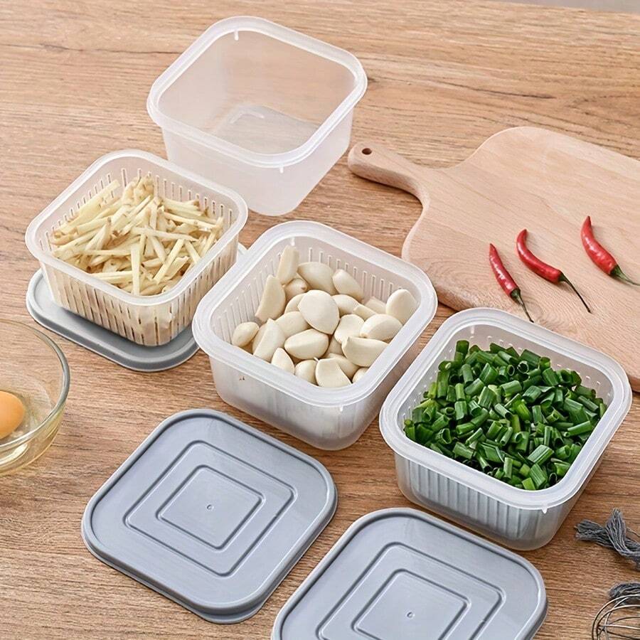 2/4pcs Storage Container, Multipurpose Reusable Sub-Packaging Fresh-Keeping Box, Refrigerator Special Freeze Food Sorting Box, For Meat, Fruit And Veaetable, Kitchen Organizers And Storage, Kitchen Accessories,Kitchen,Summer Beach Party,Food,Camping,Organizer,Room Decor,Kitchen Items."