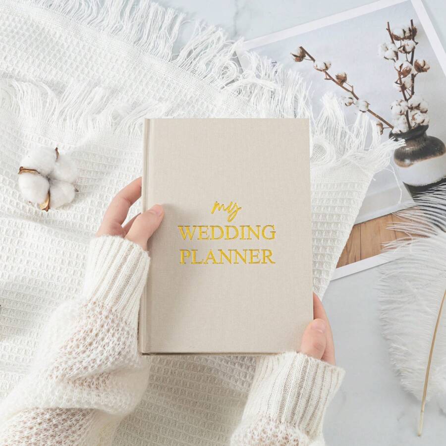 1pc Hardcover Notebook -The Wedding Planner Checklist: A Portable Guide To Organizing Your Dream Wedding,Plan The Ideal Wedding,Back To School,Thanksgiving Gifts