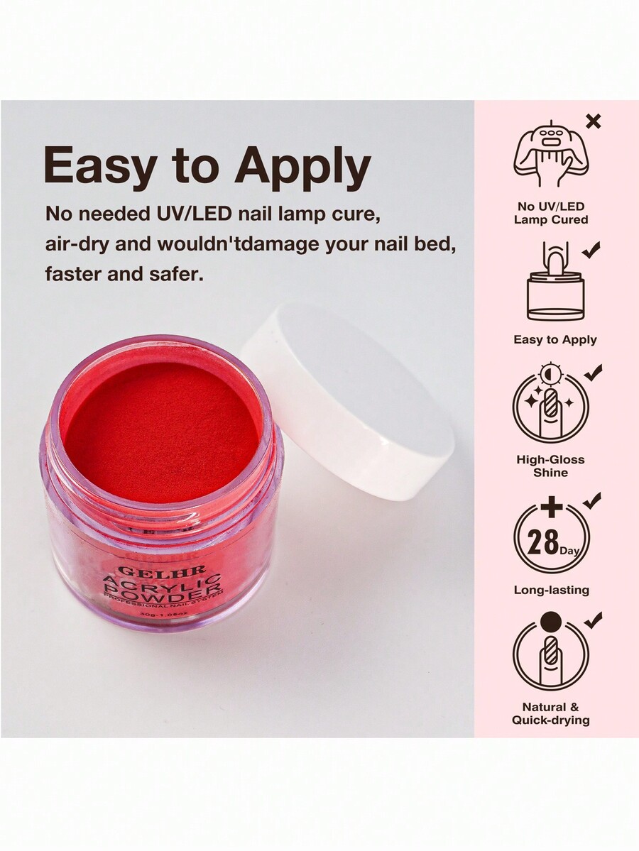 Gelhr Acrylic Nail Powder Set Colors Clear Nude Pink White Acrylic Powder Colored Acrylic