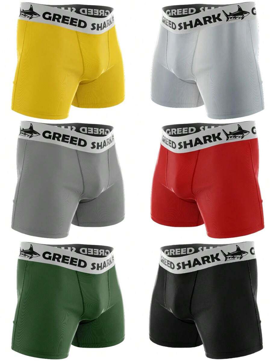 Kit 6 Cueca Box Boxer Masculina Adulto Homem Lisas