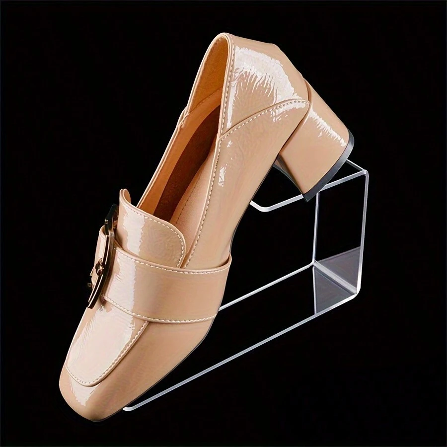 1 pieza de soporte para zapatos de acrílico para exhibición, estante de tienda de zapatos, vitrina transparente para zapatos, soporte para calzado infantil