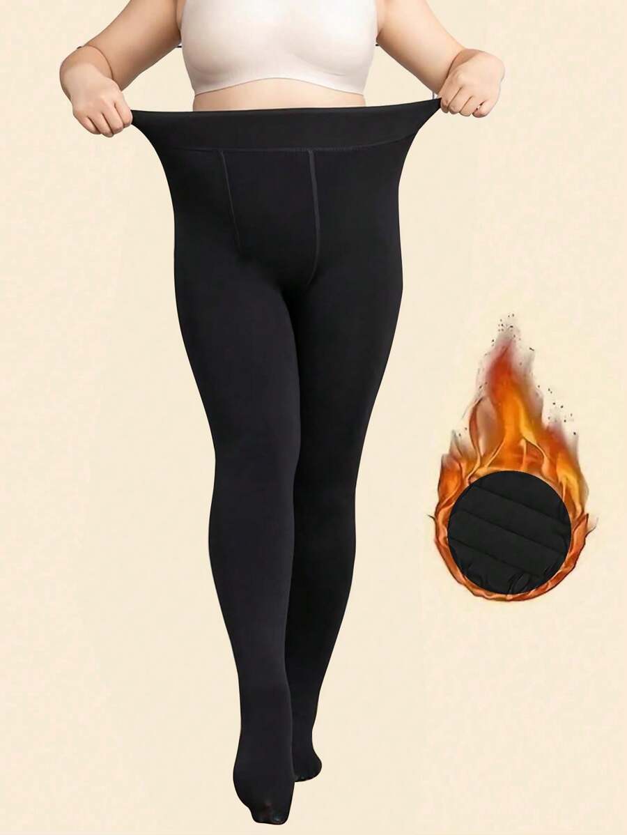 Rajstopy damskie plus size, grube, dwustronne w kroku, M/L/XL/XXL/XXXL, ciepłe i wygodne, wysoki stan, wysoka elastyczność, modne i wszechstronne, na jesień i zimę