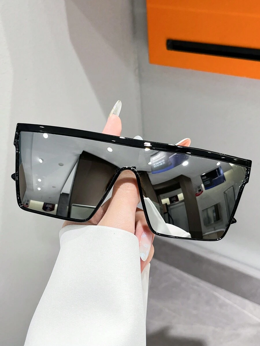 1/3 piezas Gafas de moda de verano con marco cuadrado oversize, adecuadas para salidas, viajes, accesorios de verano, estilo deportivo, conducir, atuendos de vacaciones, playa, festivales de música, vacaciones, vestidos elegantes, accesorios de street-wear, ambiente de vacaciones, deportes, fiestas, actividades al aire libre, estilo callejero, pesca, vacaciones
