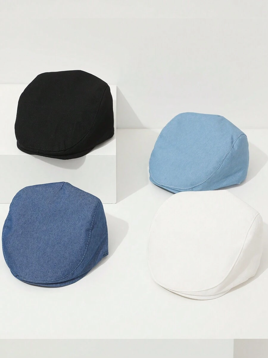 Eine Frühjahr/Sommer neue Einfarbig Kinder Baskenmütze, Unisex Baby Jungen und Mädchen modische Kopfbedeckung für Kinder mit einfachem Baseballkappe
