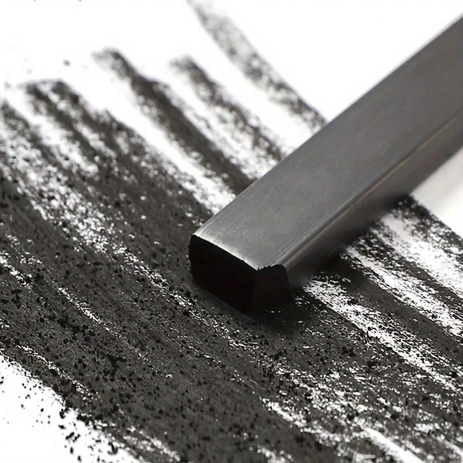 6pcs Sketch Charcoal Pencil Set, 2pcs Soft+2pcs Medium+2pcs Hard, For Quick Sketch, Drawing, Artistic Creation, Professional Charcoal Pencils, Charcoal Carving Back To School,Back To School,School Supplies