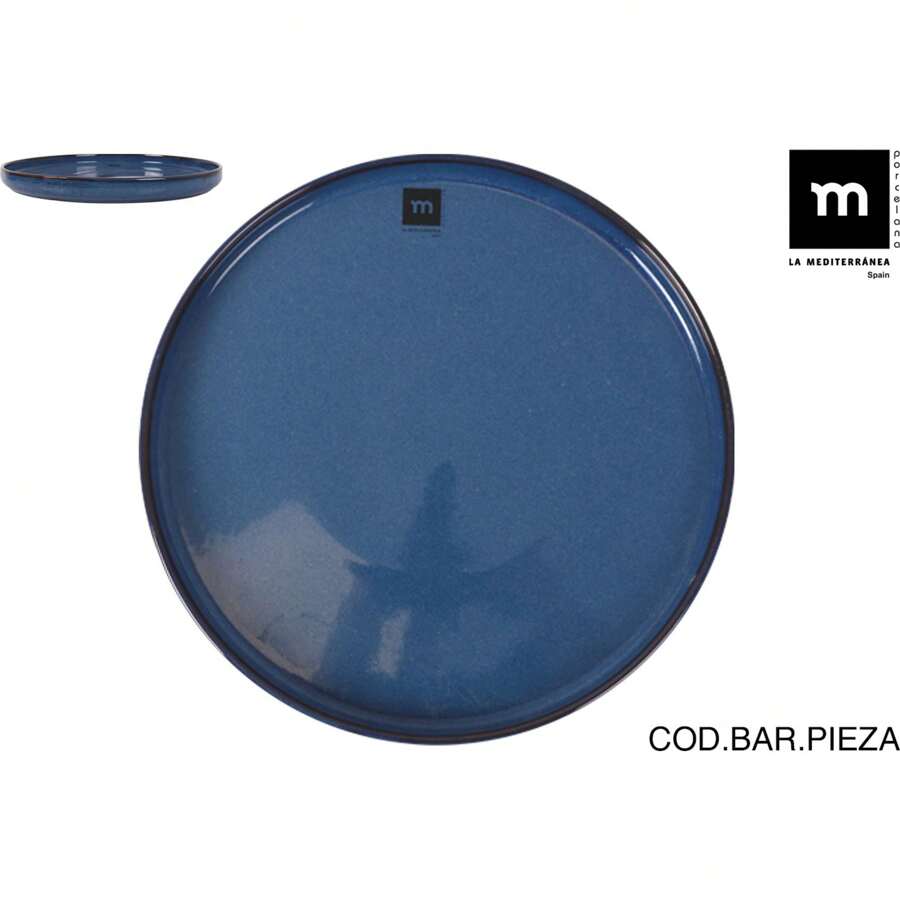 La Mediterránea Plateau Rond 27X2,5Cm Collection Chester (1 Unité) Design Élégant et Polyvalent | Plateau facile à ranger fabriqué avec un matériau résistant et adapté à différentes utilisations, parfait pour organiser et servir