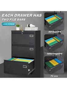 Black + Metal + 3-4 Drawers