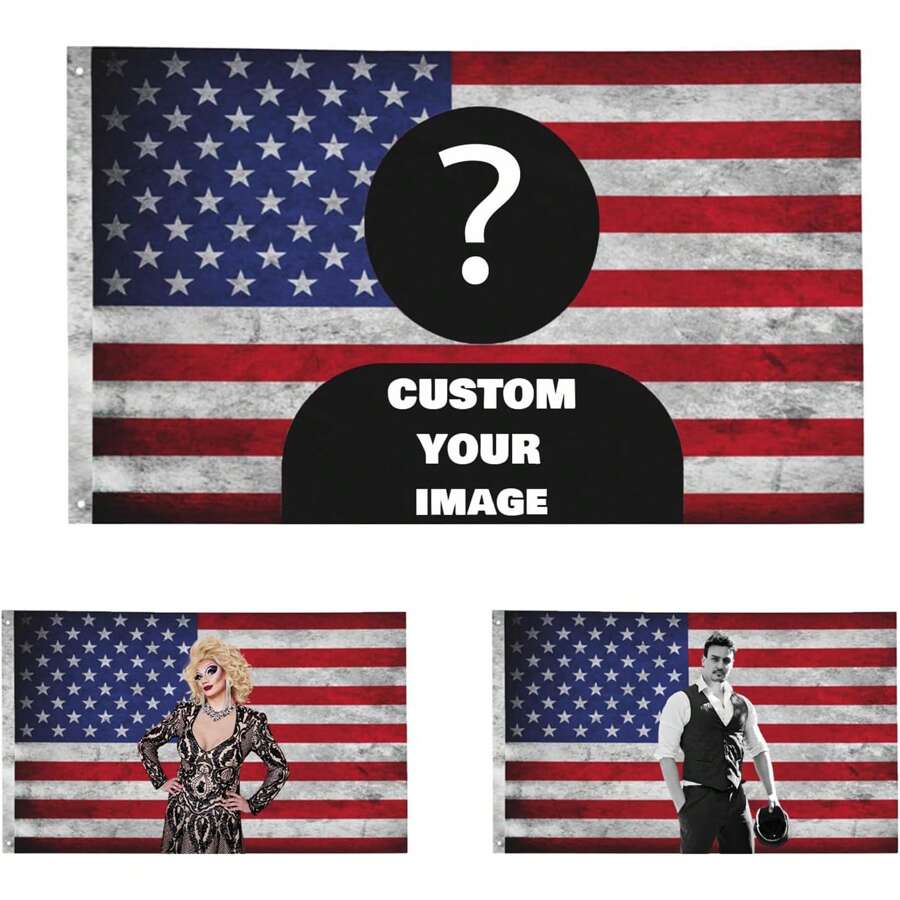 1pc Custom Flag Personalized Flag Custom Outdoors Flag Add Your Own Image/Text Home Indoor Outdoor Flag ,Ornamental Exquisite,Stylish,Modern,Contracted Custom,Personalized,Unique Ideal Gifts For Him Her,Boyfriend,Girlfriend,Dad,Mom,Family,Friends,Pets For Anniversaries,For Children's Day,For Birthdays,For Valentine's Day,For Mother's Day,For Father's Day,For Graduation,For Weddings,For Housewarming Home,Living Room,Bedroom,Tea Room