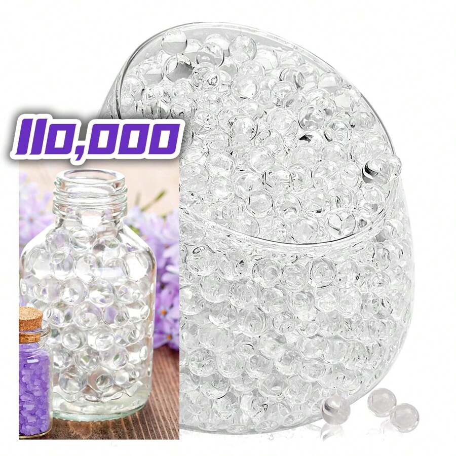110.000 perlas de hidrogel de gelatina transparente, adecuadas para relleno de jarrones, velas flotantes, decoración del hogar y bodas (talla grande de 14 años) Mejores regalos