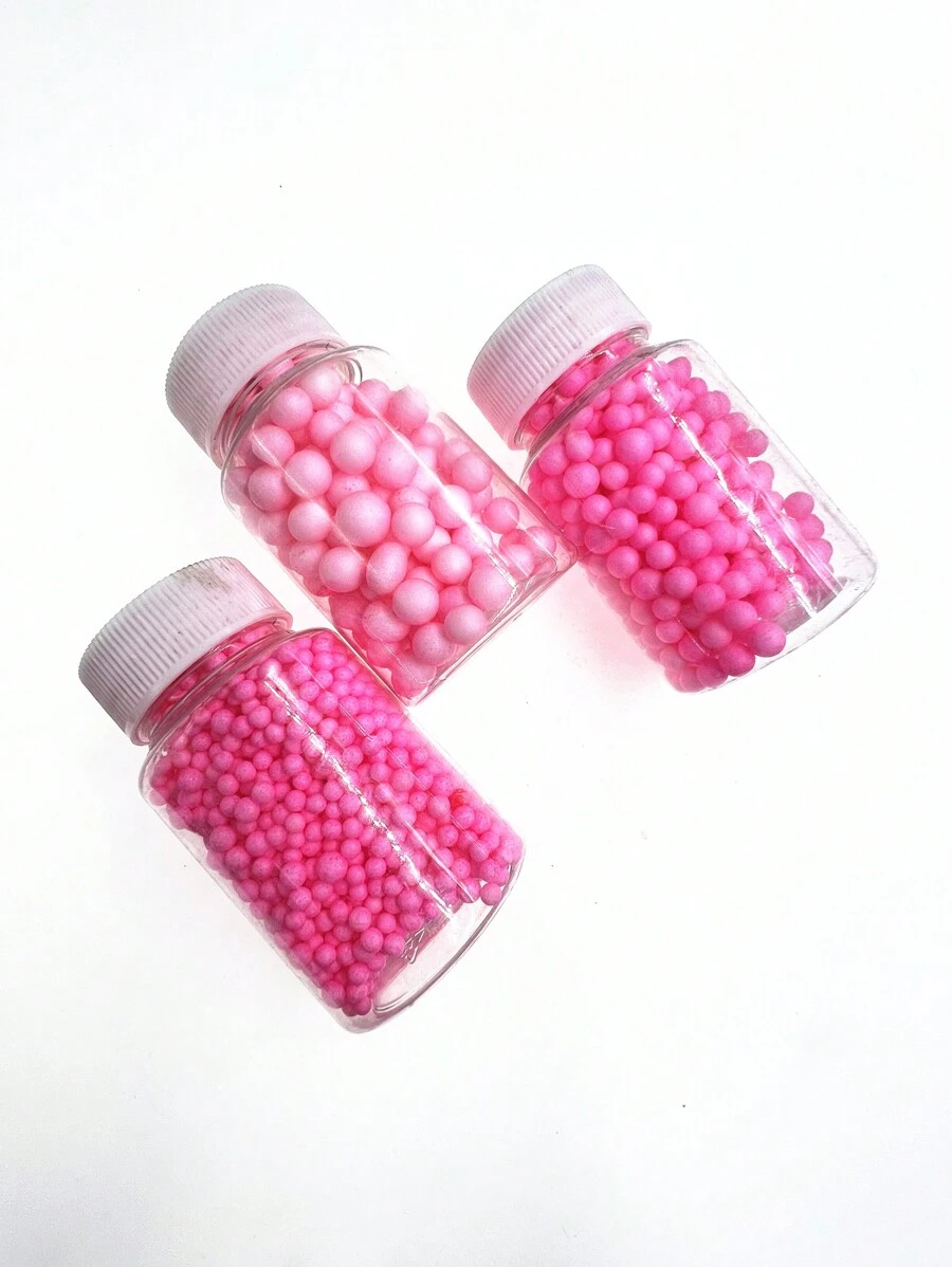 1 Garrafa Partículas Flutuantes de Isca de Espuma para Pesca, Boias de Pesca Amarela e Rosa para Carpa, Carpa-Prateada, Robalo Listrado, Isca Macia de Contas e Acessórios de Pesca