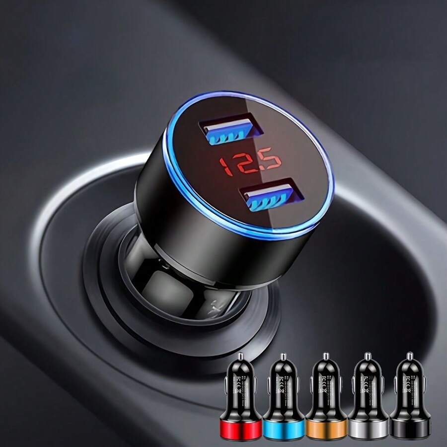 Chargeur de voiture USB à chargement rapide 2 ports, adaptateur de téléphone de voiture à chargement rapide compatible avec 14 13 Pro Max, , , Redmi