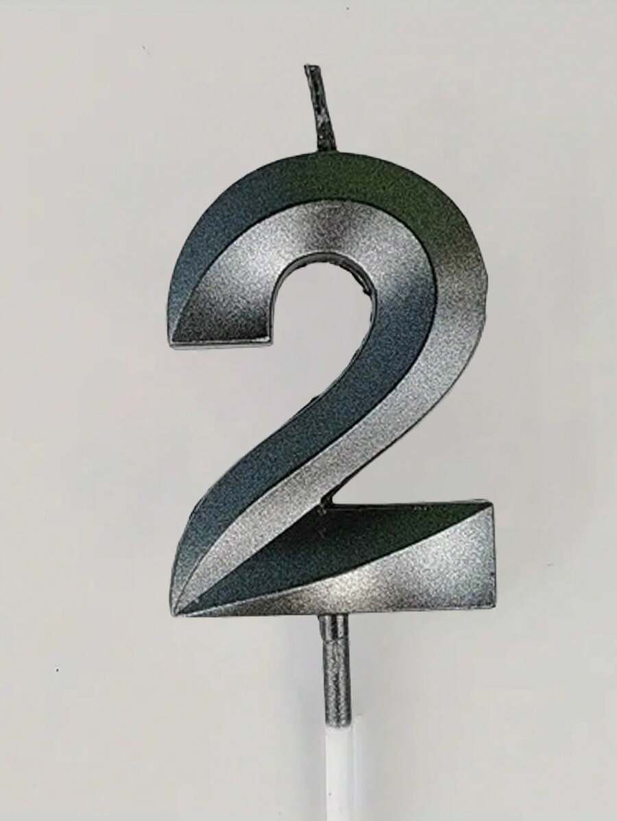 1 pieza Vela con números en negro del 0 al 9 para decoración de tarta de cumpleaños y fiesta