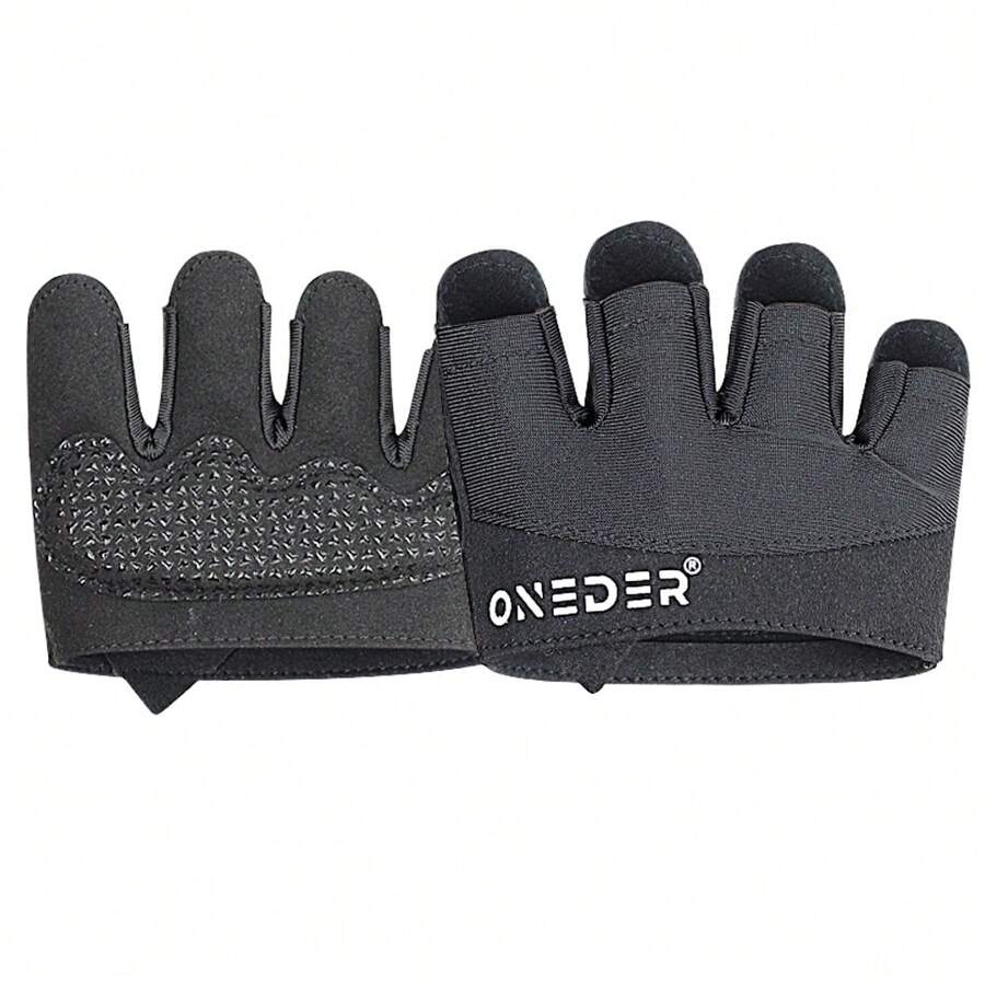 1 Coppia di guanti da fitness a mezza dita antiscivolo, guanti sportivi unisex per protezione, allenamento funzionale, sospensione, sollevamento pesi e altro ancora - protezione del palmo, migliore presa, accessori da palestra neri, sport, palestra, esercizi a casa, guanti da palestra per donne, guanti da boxe, guanti da palestra, guanti da palestra, guanti da palestra per uomo