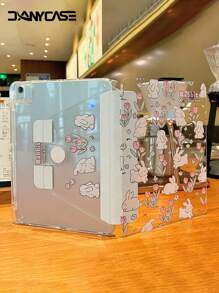 Transparentes Kaninchen- und Blumenmodell