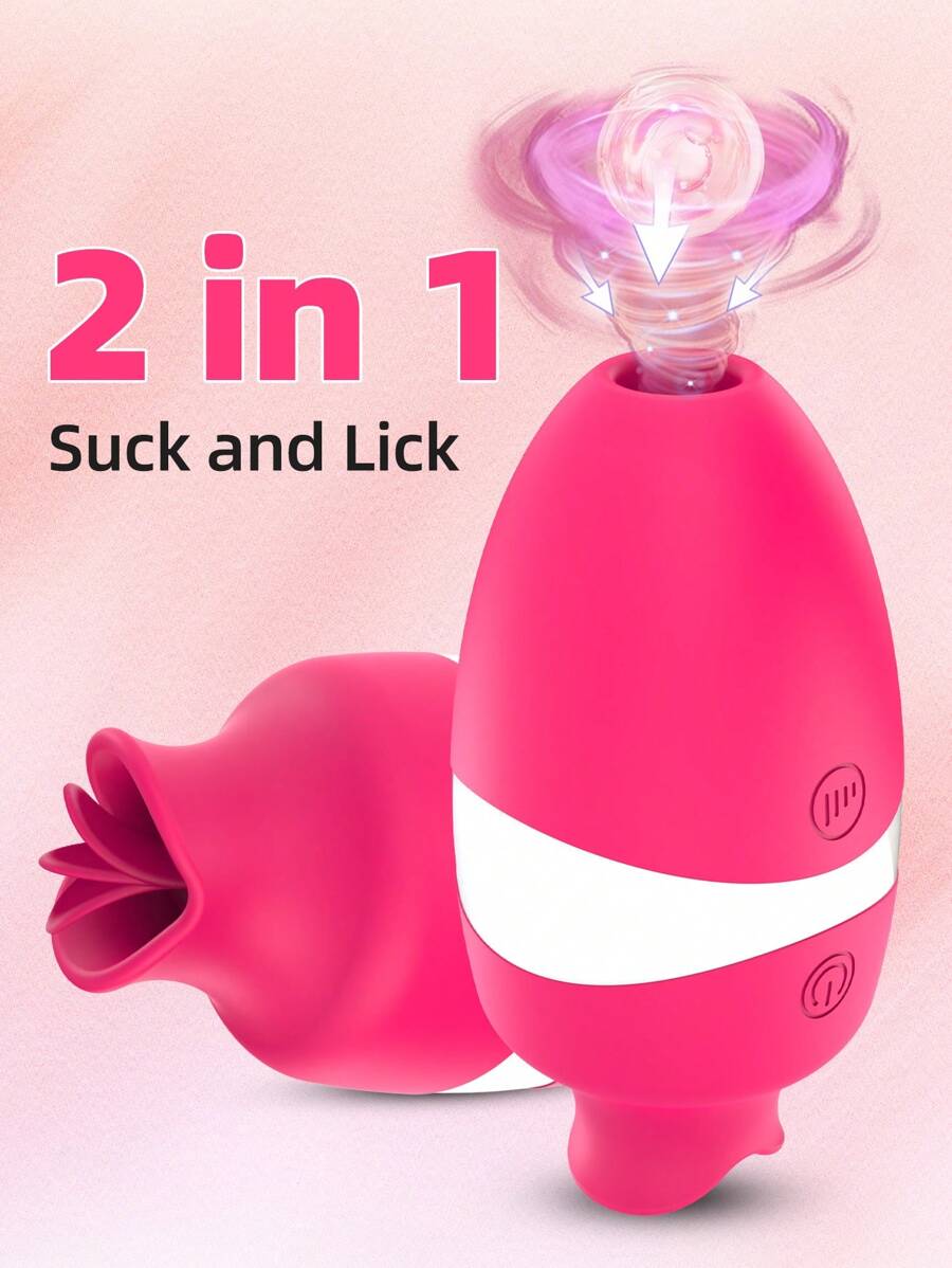 Vibrador lengüeta lamiendo, estimulador de succión del clítoris, juguete sexual de 2 en 1 para mujeres adultas, juguete sexual de laminado oral del clítoris