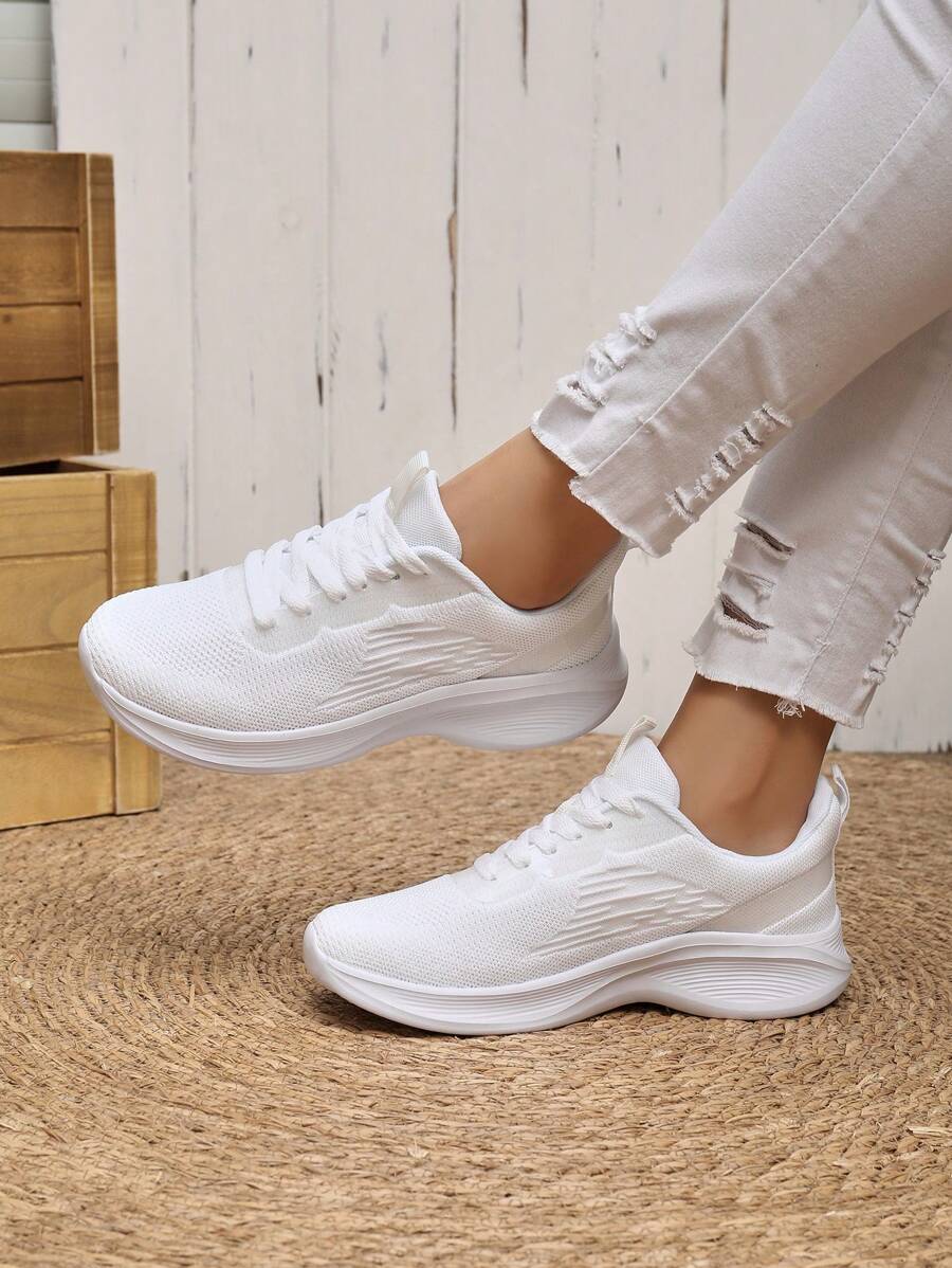 Women's High-Quality Outdoor Leisure Shoes, Breathable Knitted Lightweight Comfortable Sports Shoes, Non-Slip Women's Shoes