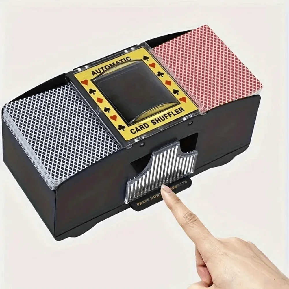 Automatic Poker Shuffler, Tabletop Card Shuffling Machine, Professional Shuffling Machine For Family, Suitable For Card Games And Poker Dealing (Battery Not Included),Adult Party Games Suitable For Halloween/Christmas/Thanksgiving