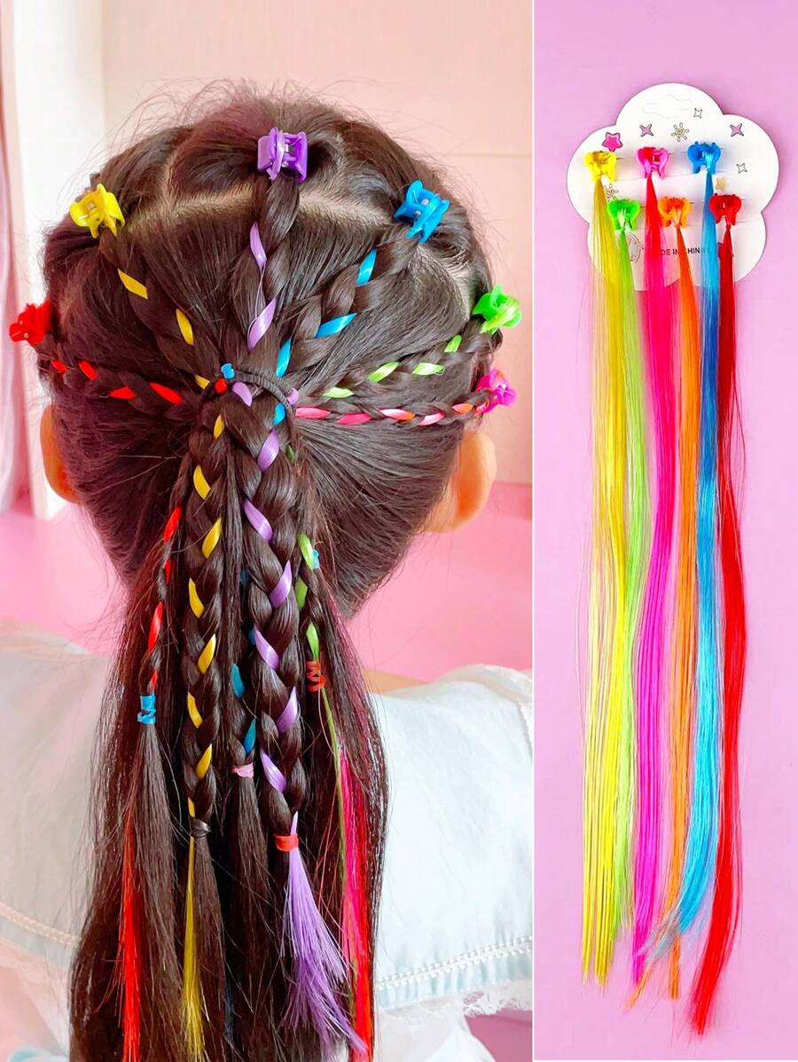 6pcs Girls Wig Decor Hair Claw For Hair Decoration