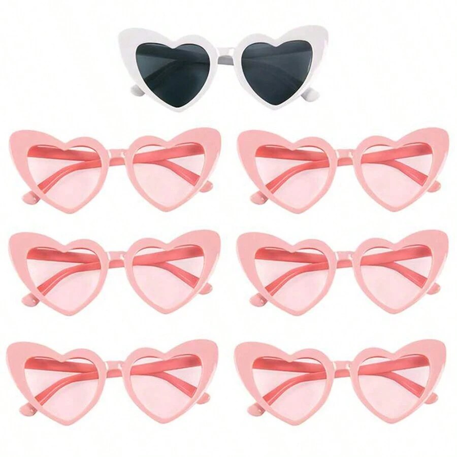 3 pezzi/1 pezzo Occhiali a forma di cuore, decorazioni per addio al nubilato, matrimonio, festa della sposa, articoli per la festa dell'addio al nubilato, regali per la sposa e la damigella d'onore