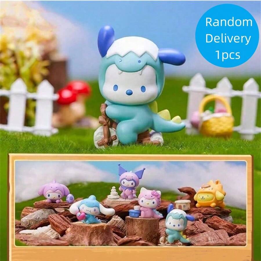 Miniso Figura de juguete coleccionable de la serie de trajes de dinosaurios, en caja ciega (entrega aleatoria, 1 pieza)