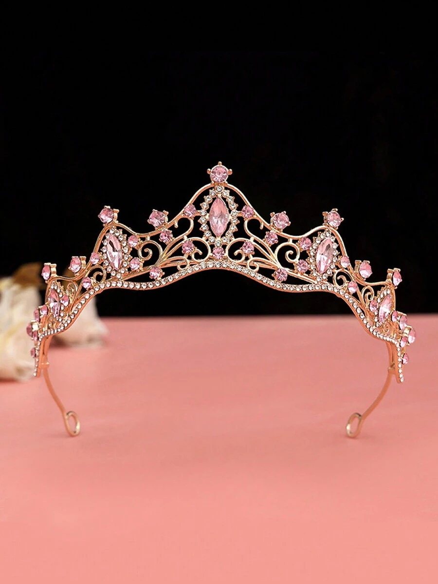 1 Piece Princess Tiara Party Festival Crown Headband, High-End Rhinestone Alloy Crown, Bridal Corona