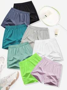 Ladies Casual Solid Color Ultra-Thin Breathable Fashion Sports Outdoor Running Exercise Coat Shorts 1-Piece Set Women Boxer Shorts