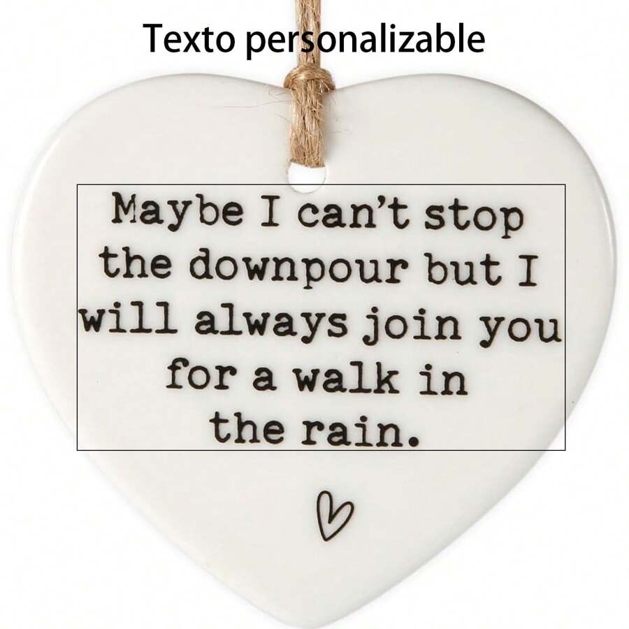 1 Piece Ceramic Hanging Tag, Best Friend Gift, Ceramic Heart-Shaped Souvenir Craft, Friendship Gift, Hanging Tag For Best Friend/Sister, Wall Door Decor