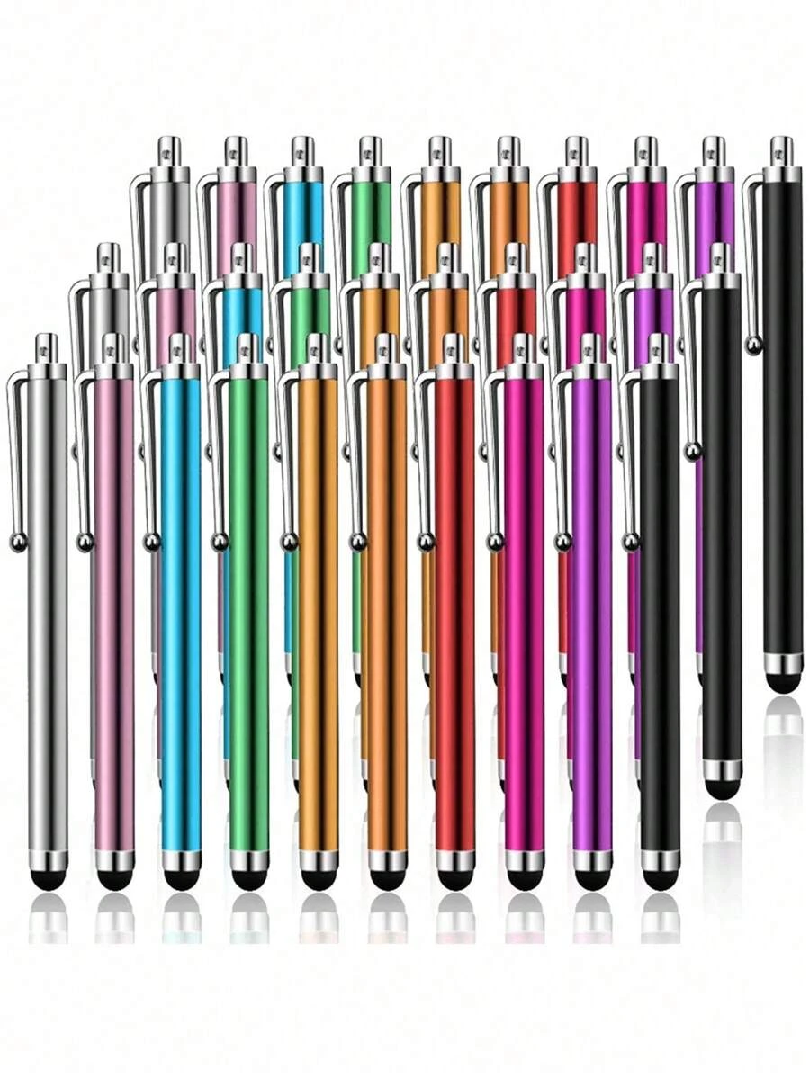 10pcs For Touch Screen Stylus, Pink, Purple, Black, Green, Silver Stylus, Fashion Office Universal Touch Screen Capacitive Stylus, Touch Sensitive Compatible With Kindle, Compatible With IPad, Compatible With IPhone, Compatible With Samsung Gifts For Mother, Family, Friends, Birthday, Holiday Stylus Pen