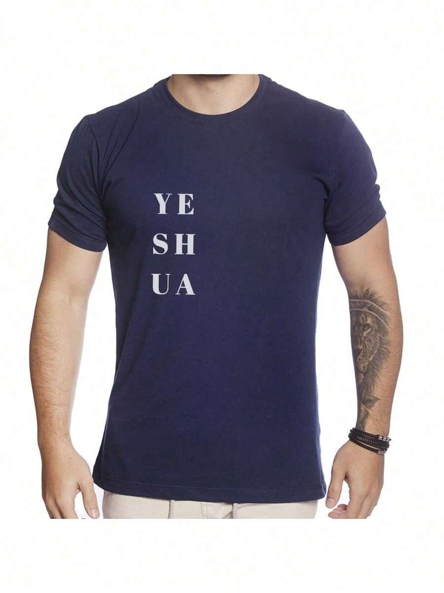 Camiseta Masculina Básica 100% Algodão Estampada Para Homem