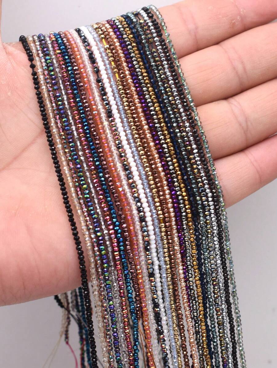 2x2.5mm 10 Strands Random Color Small Waist Beads For Jewelry Necklace Earring Making Accessories