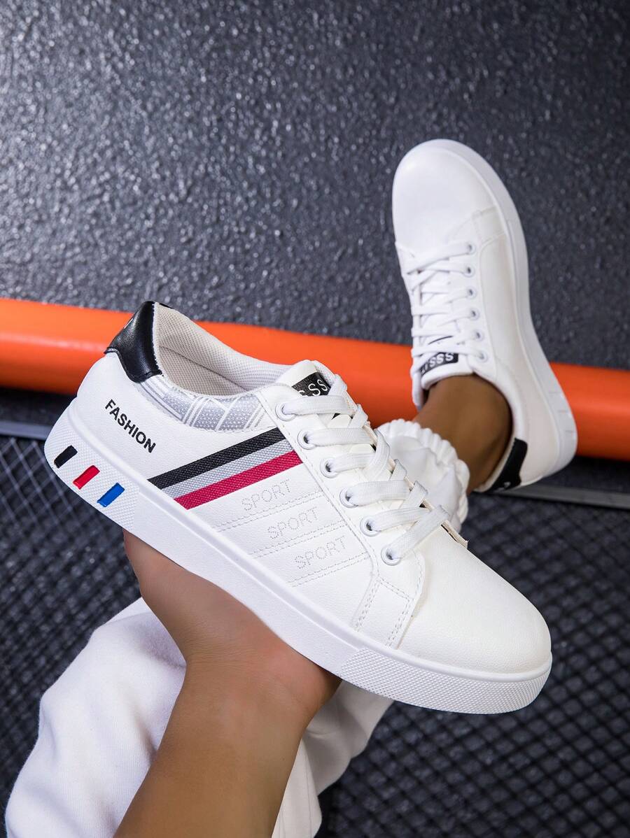 Men's Skate Shoes, New Korean Style Fashionable Shoes For Autumn And Winter, Casual Sports Shoes For Students, White Shoes