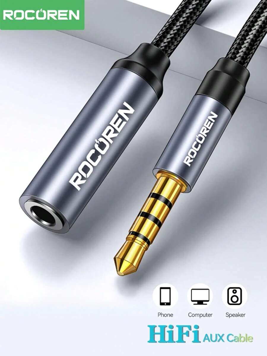 Rocoren Rocoren AUX Kabel 3.5mm Jack Man-vrouw Audio Uitbreiding Luidsprekerkabel Converter Voor Telefoon Hoofdtelefoon Laptops Tabletten Adapter