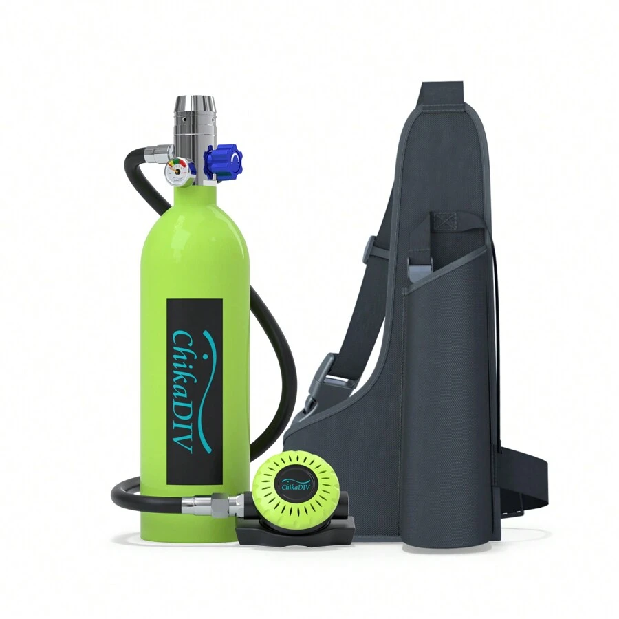 CHIKADIV C400 1L Diving Rebreather*1 Backpack*1 Portable Mini Diving Cylinder For 15-20 Mins Underwater Ideal For Recreational Diving And Emergency Rescue Birthday Gift Unisex Perfect For Swimming And Diving In The Summer