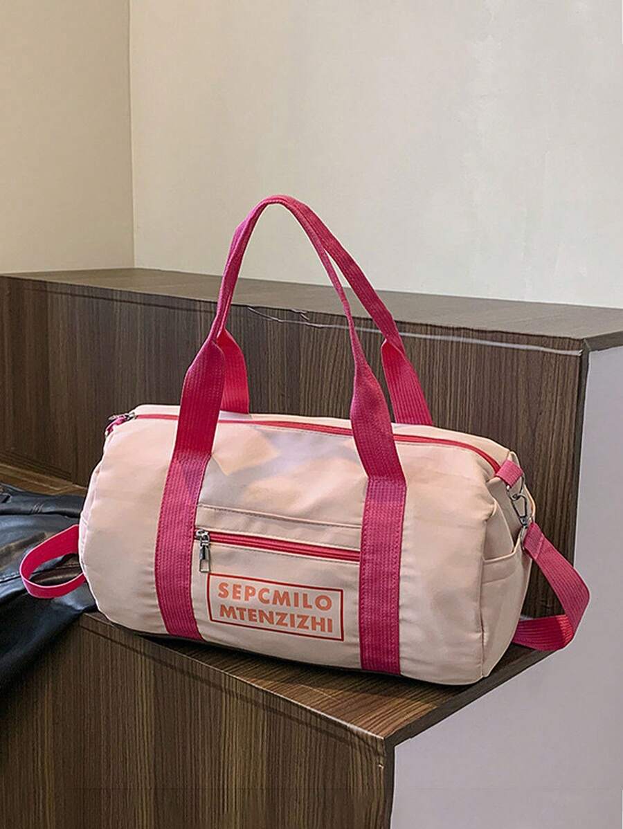 Sac de sport léger pour voyage et yoga, forme de baril rond, grande capacité, sac à dos de bagage pour voyage court, sac de voyage au design élégant