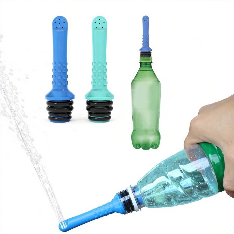 1 peça/2 peças Kit de banho de assento portátil com pulverizador mini para segurar na mão, compatível com garrafas de bebidas plásticas de 21-25mm, incluindo 3 tamanhos diferentes de anéis de vedação, conveniente para uso no banheiro, viagens ou acampamentos, ideal para banhos de assento ao ar livre