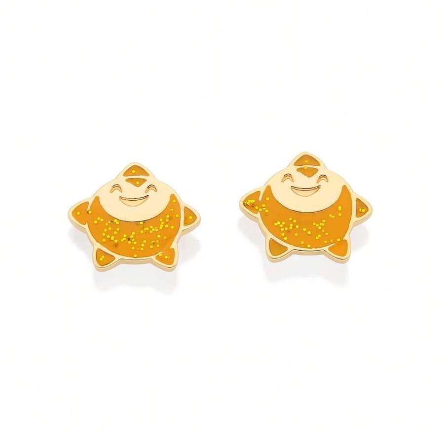 Brinco estrela dos desejos banhado AMARELO 527260 Rommanel Cor:AMARELO