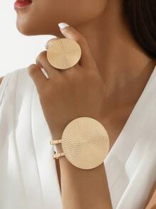 Fingerabdruck-Ring-Armband-Set – Gold
