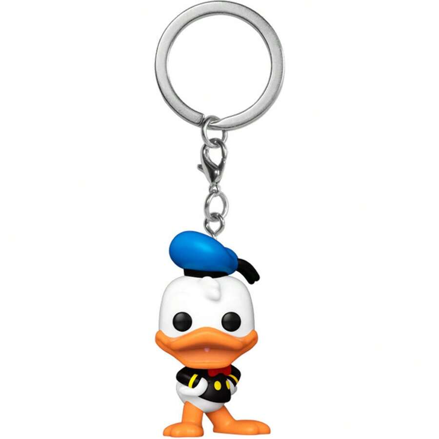 Disney PORTE-CLÉS POCKET POP DISNEY 90E ANNIVERSAIRE DONALD DUCK 1938 - Porte-clés sous licence officielle - Design exclusif - Durable et résistant - Cadeau parfait - Léger et compact