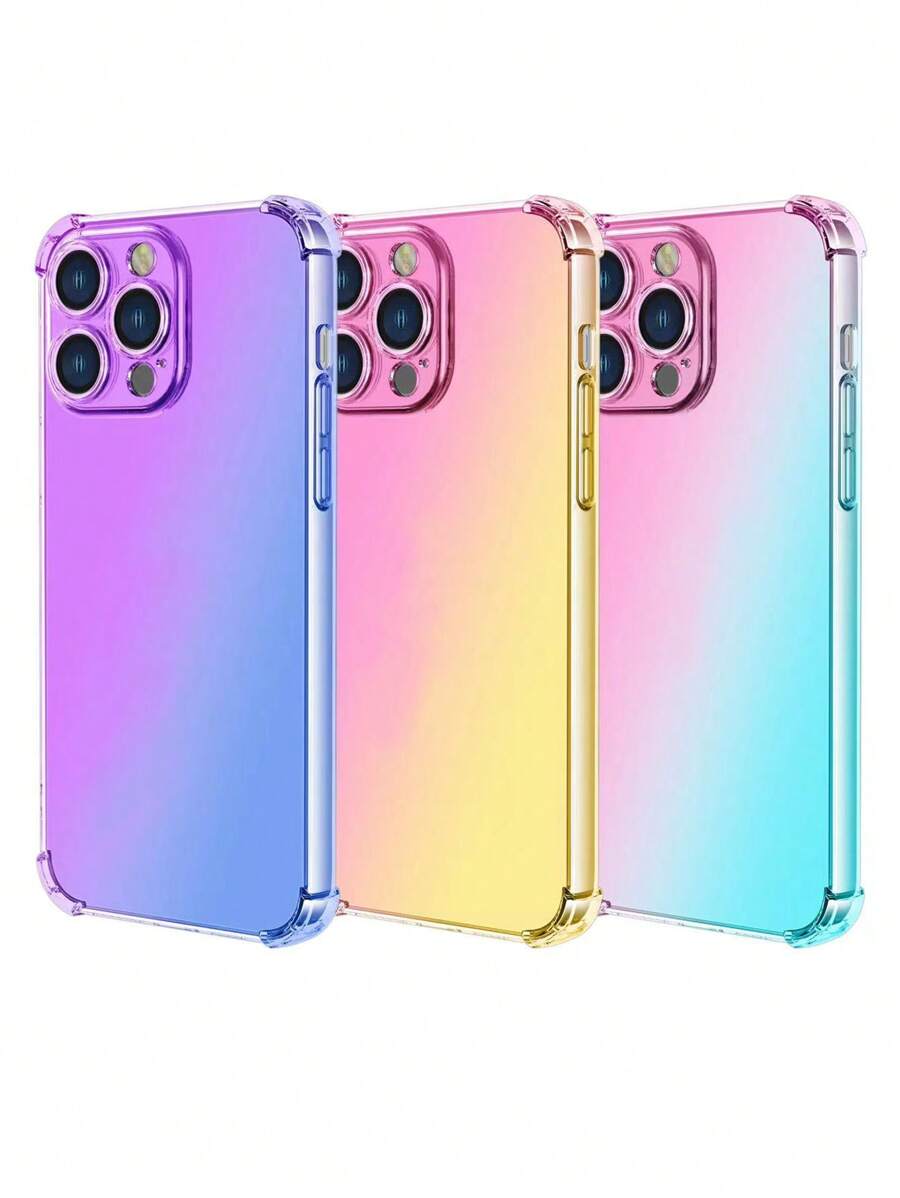 1 szt. Etui na telefon Ombre, kompatybilne z iPhonem 15 14 13 12 11, miękkie etui zabezpieczające przed upadkiem