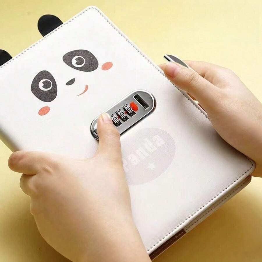 A5 Cute Password Notebook With Lock, Diary Notebook, New Style Unisex Password Notebook, Minimalist Memo Pad,School Supplies,Back To School