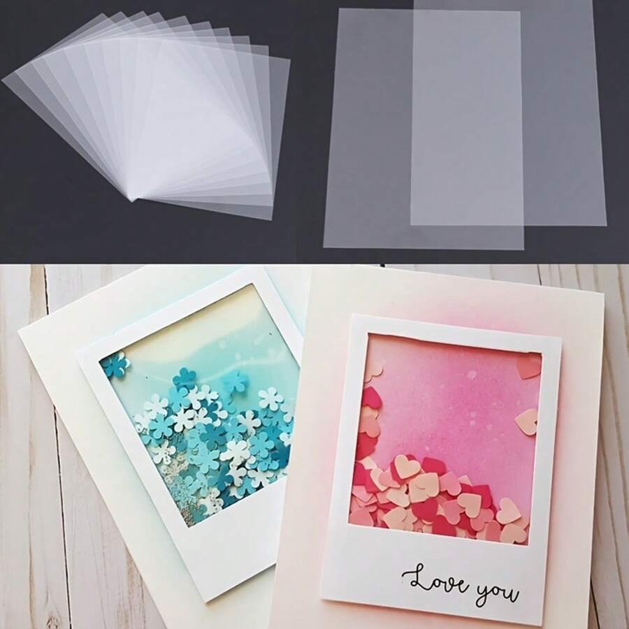 10pcs/Lot 17 Wires PVC Transparent Plastic Sheets 11X16CM For DIY Scrapbooking Handmade Paper Shaker Cards Album Photo Frame Accessories