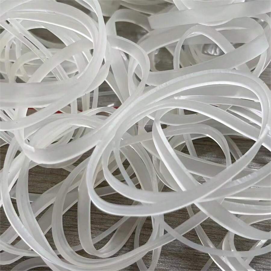 10/20/30 stuks heldere witte extra elastische siliconen rubberen banden, effen kleur duurzame rubberen ringen, 1,97 inch diameter
