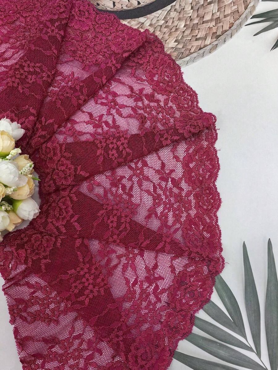 100cm/1 pezzo Pizzo elastico e morbido, delicato sulla pelle e traspirante, adatto per colletti di abiti, polsini, orli di gonne, lingerie, canottiere, abiti da sposa, gonne, scarpe, cappelli, biancheria da letto, decorazioni, artigianato tessile, accessori per capelli, guanti, tende, giocattoli, confezioni floreali e altri progetti fai-da-te